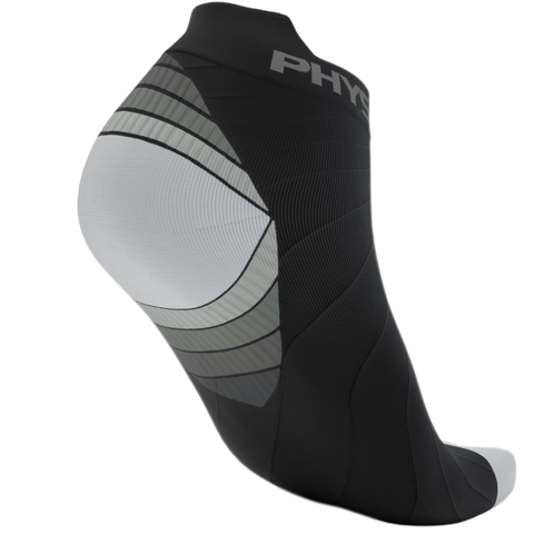 Low Cut Compression Socks - Supportive and Stylish Footwear for Enhanced Comfort - BLACK / GREY Color - S/M Size