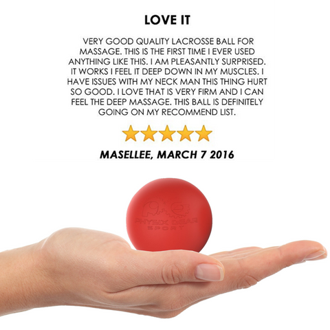 Massage Balls - Relaxation and Recovery Tools for Targeted Muscle Relief - Red Lacrosse Balls (1  Pack) Color -  Size