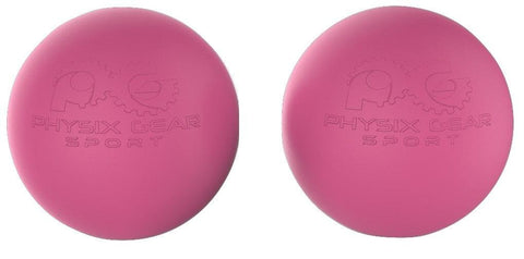 Massage Balls - Relaxation and Recovery Tools for Targeted Muscle Relief - Pink Lacrosse Balls (2  Pack) Color -  Size