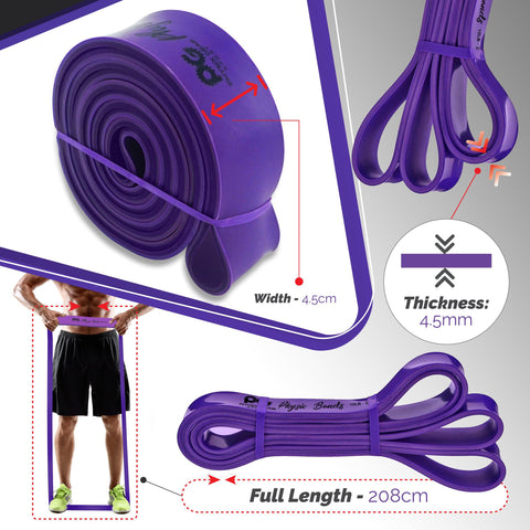 Pullup Resistance Bands - Versatile Workout Accessories for Strength Training - Purple (1 Band) Color - 82 inches (208 cm) Size