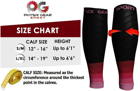 Calf Compression Sleeves - Supportive Legwear for Improved Circulation and Recovery - BLACK / PINK Color - L/XL Size