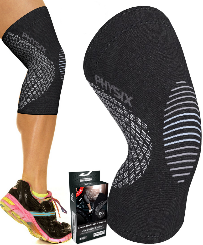 Knee Sleeves - Supportive Compression Gear for Enhanced Stability and Comfort - BLACK / GREY Color - XXL Size