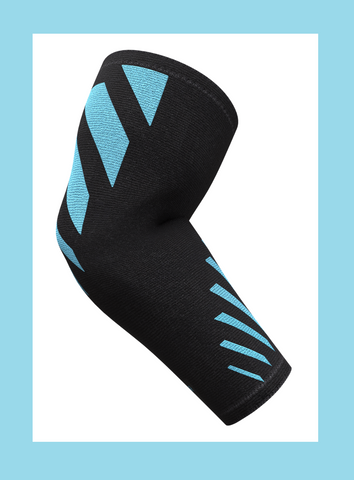 Elbow Compression Sleeves - Supportive Armwear for Enhanced Performance and Comfort - BLUE / BLACK Color - XL Size