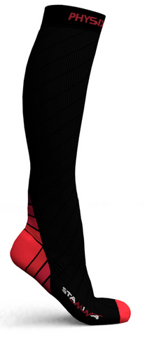 Compression Socks - Stylish and Supportive Legwear for Enhanced Comfort - BLACK / RED Color - 2XL Size
