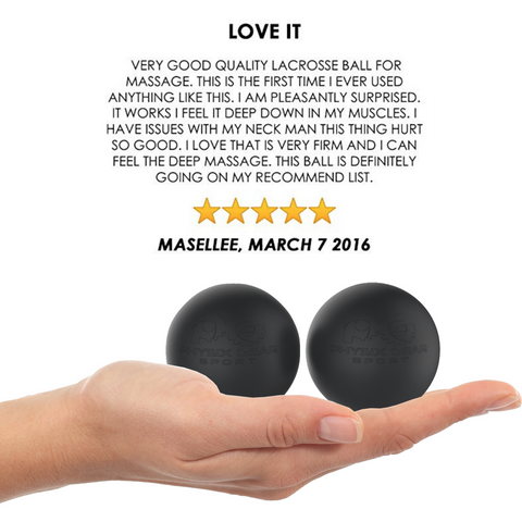 Massage Balls - Relaxation and Recovery Tools for Targeted Muscle Relief - Black Lacrosse Balls (2  Pack) Color -  Size