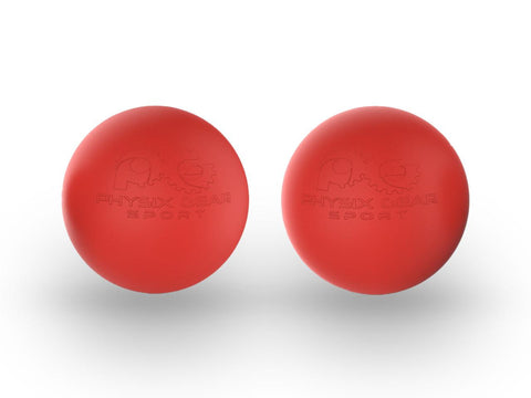 Massage Balls - Relaxation and Recovery Tools for Targeted Muscle Relief - Red Lacrosse Balls (2  Pack) Color -  Size