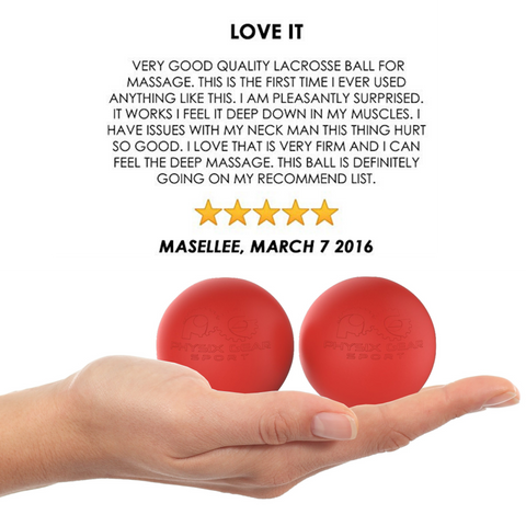 Massage Balls - Relaxation and Recovery Tools for Targeted Muscle Relief - Red Lacrosse Balls (2  Pack) Color -  Size