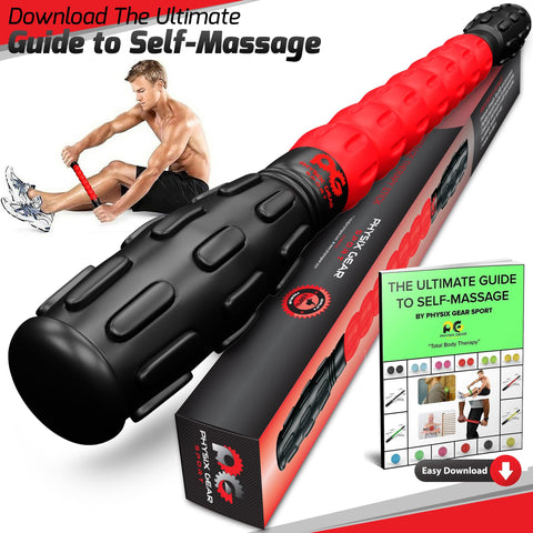 Muscle Roller Sticks - Versatile Tools for Muscle Relief and Recovery - Red Color -  Size