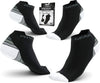 Low Cut Compression Socks - Supportive and Stylish Footwear for Enhanced Comfort - BLACK / WHITE Color - L/XL Size
