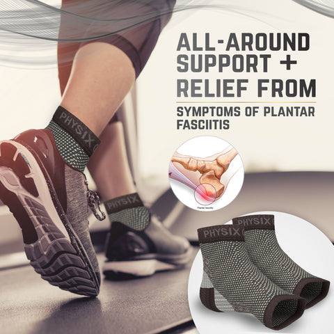 Plantar Fasciitis Socks - Supportive and Comfortable Footwear for Pain Relief - BLACK (1 PAIR) Color - L/XL Size