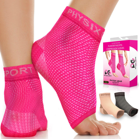 Plantar Fasciitis Socks - Supportive and Comfortable Footwear for Pain Relief - PINK (1 PAIR) Color - L/XL Size