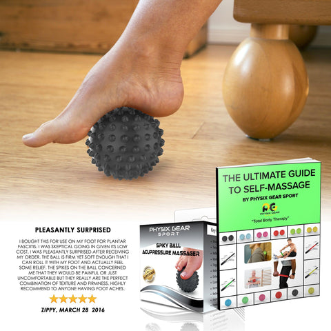 Massage Balls - Relaxation and Recovery Tools for Targeted Muscle Relief - Black Spiky Ball (1  Pack) Color -  Size