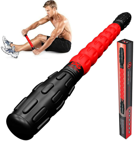 Muscle Roller Sticks - Versatile Tools for Muscle Relief and Recovery - Red Color -  Size
