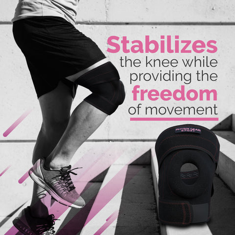 Knee Brace - Supportive Orthopedic Solution for Joint Stability and Comfort - BLACK / PINK Color - XL Size