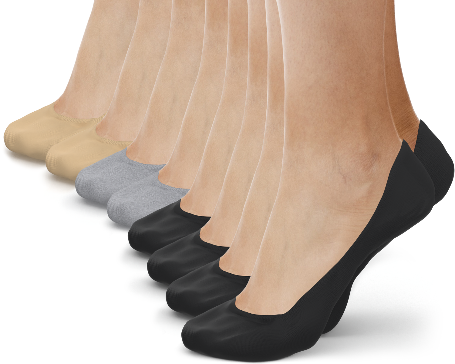 No Show Socks - Comfortable and Discreet Footwear for Everyday Wear - Assorted (8 Pairs) Color - One Size Fits All Size