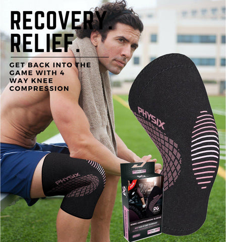 Knee Sleeves - Supportive Compression Gear for Enhanced Stability and Comfort - BLACK / PINK Color - XXL Size