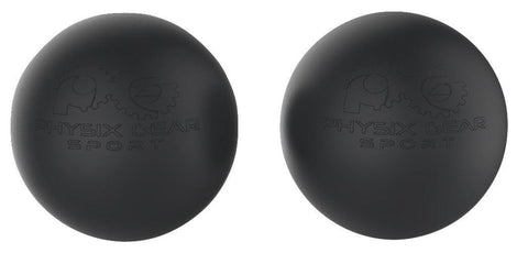 Massage Balls - Relaxation and Recovery Tools for Targeted Muscle Relief - Black Lacrosse Balls (2  Pack) Color -  Size