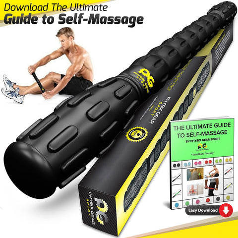 Muscle Roller Sticks - Versatile Tools for Muscle Relief and Recovery - Black Color -  Size