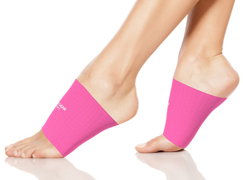 Arch Support Compression Sleeves - Comfortable and Supportive Footwear Accessory - PINK Color - XL Size