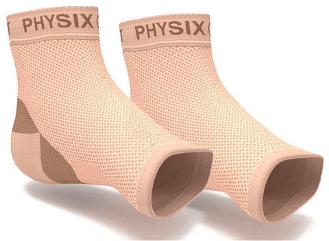 Plantar Fasciitis Socks - Supportive and Comfortable Footwear for Pain Relief - BEIGE / NUDE (1 PAIR) Color - L/XL Size